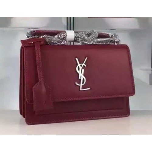 Geantă de umăr Yves Saint Laurent Crossbody Y8816 Burgundy