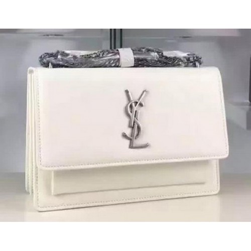 Geantă de umăr Yves Saint Laurent Crossbody Y8816 Albă