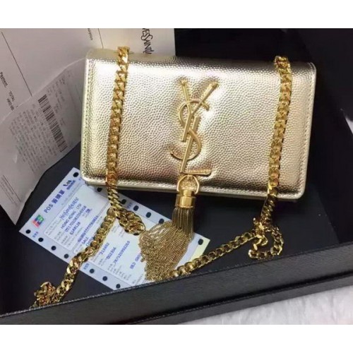 Geantă de umăr Yves Saint Laurent Crossbody Y9012 Auriu