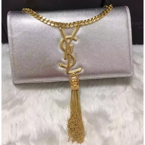 Geantă de umăr Yves Saint Laurent Crossbody Y9014 Argintie