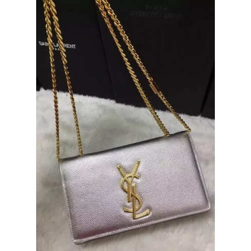 Geantă de umăr Yves Saint Laurent Crossbody Y9015 Argintie