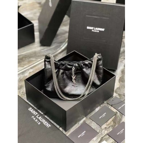 Yves Saint Laurent GEANTĂ GABY DIN PIELE DE MIEL MATLASATĂ 581632 neagră