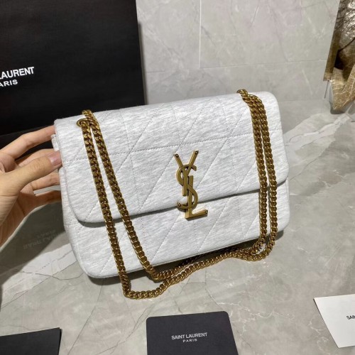 Yves Saint Laurent DIN PÂNZĂ ȘI PIELE Y434820 gri