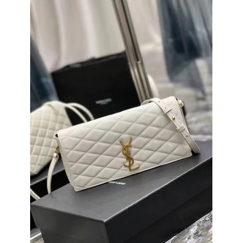 Yves Saint Laurent Geantă Kate Supple 99 din piele de miel matlasată 6766281 alb