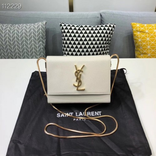 Geantă de umăr Yves Saint Laurent Kate mini Original din piele Y593122 albă