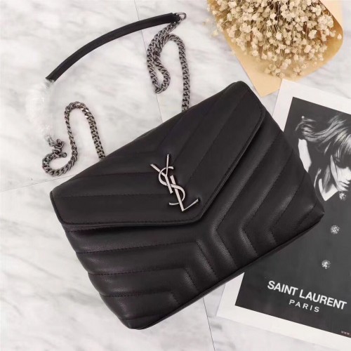 Geantă de umăr Yves Saint Laurent din piele crossbody 487218 neagră