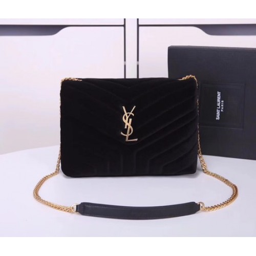 Geantă de umăr Yves Saint Laurent din piele crossbody Y487218 neagră