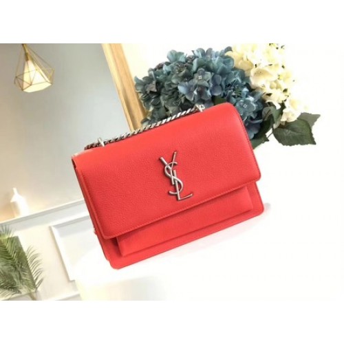 Geantă de umăr Yves Saint Laurent din piele crossbody Y8004 Roșu