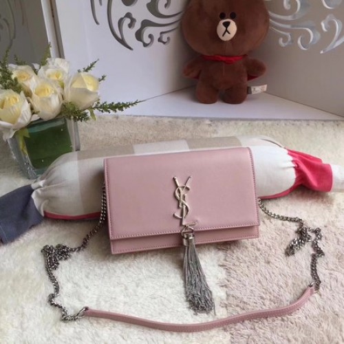 Geantă de umăr Yves Saint Laurent din piele crossbody Y8011 roz