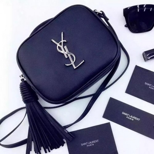 Geantă Yves Saint Laurent Monogram Blogger Y16SS Neagră