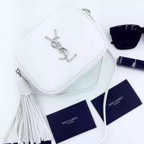 Geantă Yves Saint Laurent Monogram Blogger Y16SS Albă