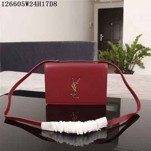 Geantă de umăr Yves Saint Laurent Monogram Crossbody 126605 Burgundy