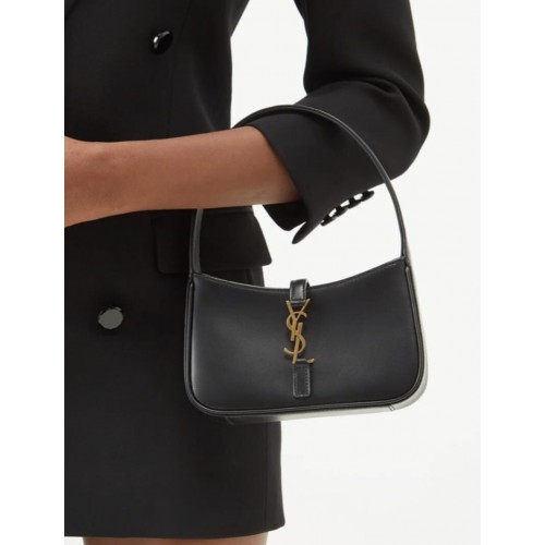 Geantă de umăr mini Yves Saint Laurent din piele originală LE5A7 Negru
