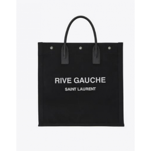Yves Saint Laurent RIVE GAUCHE N/S SHOPPING BAG DIN BUMBAC 9E1070 negru