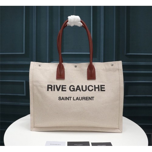 Geanta de cumparaturi Tote Yves Saint Laurent Rive Gauche 59929 Bej