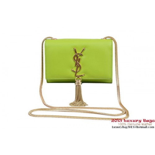 Geantă de umăr Yves Saint Laurent mică cu monogramă crossbody 1834B verde