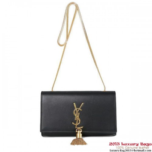 Geantă de umăr Yves Saint Laurent Monogramme Crossbody mică 5475 Neagră