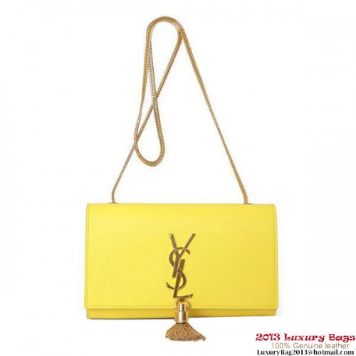 Geanta de umar Yves Saint Laurent Mica Monogramme 5475 Lemon
