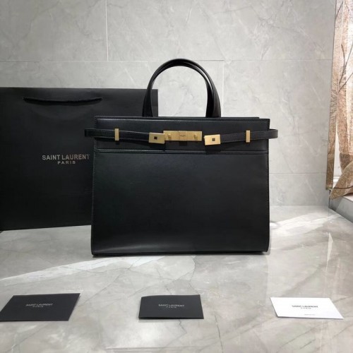 Geantă Yves Saint Laurent cu mâner superior din piele originală Y568702 neagră