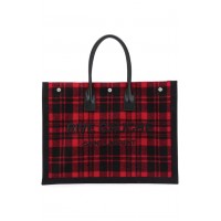 Yves Saint Laurent Tote Book LINEN Shopping Bag Y509415 roșu