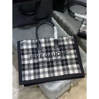 Yves Saint Laurent Tote Book LINEN Shopping Bag Y509415 Negru