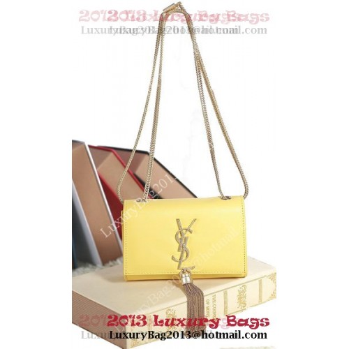 Geantă de umăr Yves Saint Laurent mini Monogramme 5478 Lemon