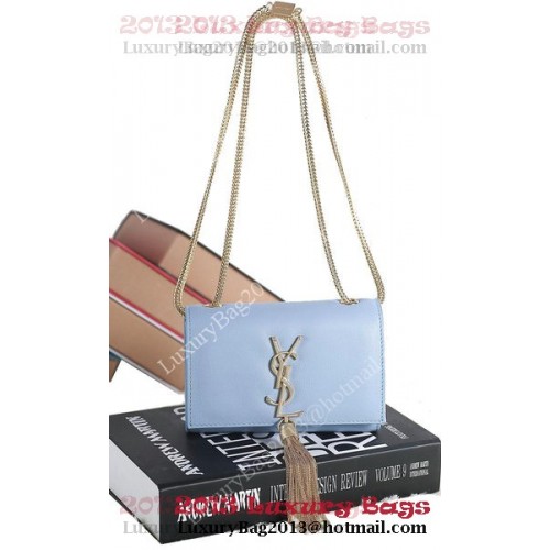 Geanta de umar Yves Saint Laurent mini Monogramme 5478 Albastru deschis